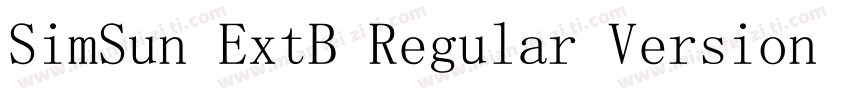 SimSun ExtB Regular Version 501字体转换